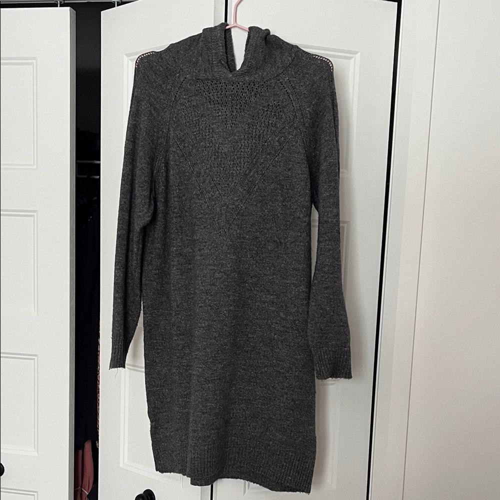 Promod Charcoal Long Sleeve Knit Dress